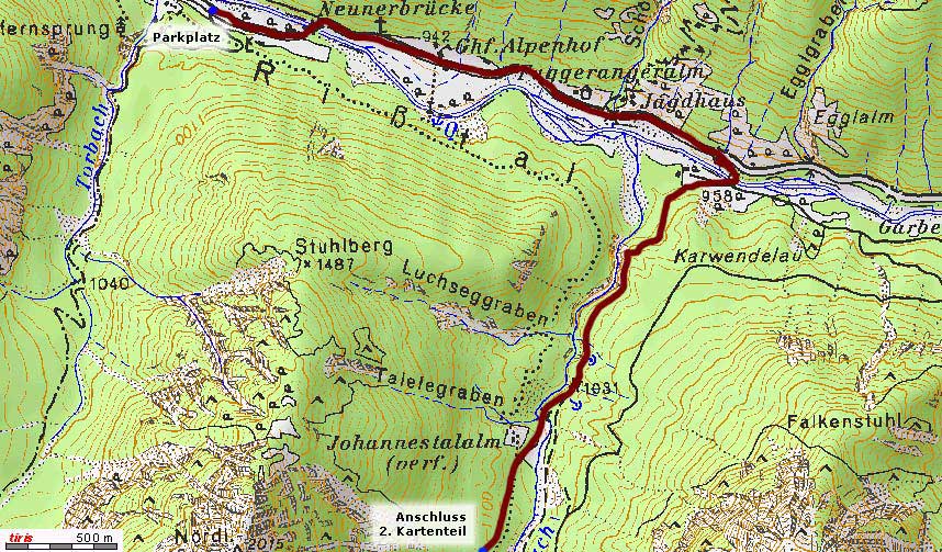 Kartenausschnitt: Birkkarspitze