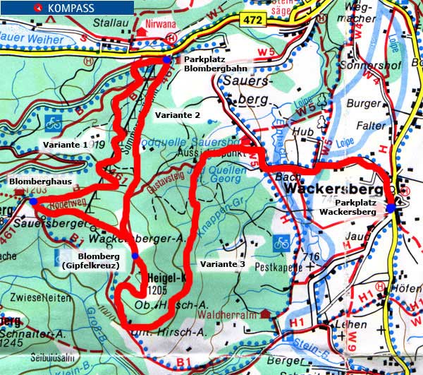 Kartenausschnitt: Blomberg