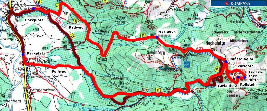Kartenausschnitt: Roßstein